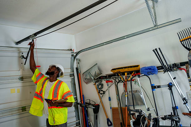 Professional Garage Door Panel Replacement technician working in Coopersville, MI